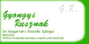gyongyi rusznak business card